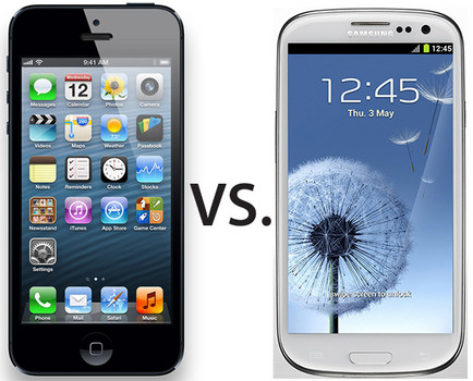 Comparación entre el Samsung Galaxy S3 versus Iphone 5
