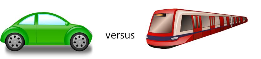 Automóvil vs transporte público