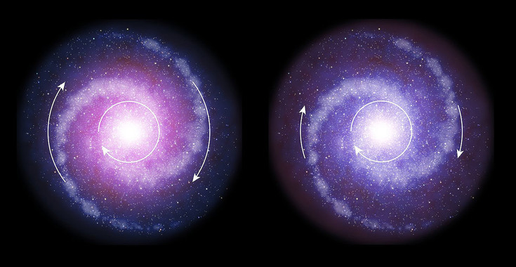 Las galaxias actuales tienen más materia oscura que las del universo temprano