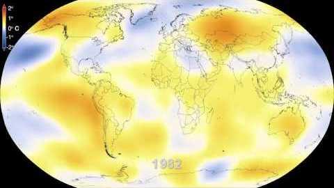 NASA resume en 15 segundos 60 años de calentamiento global