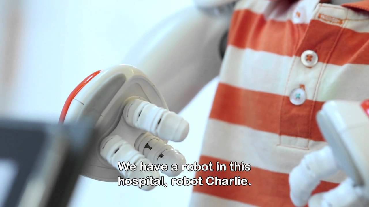 ALIZ-E – Robot friend for diabetic children in Dutch hospital – English subtitles
