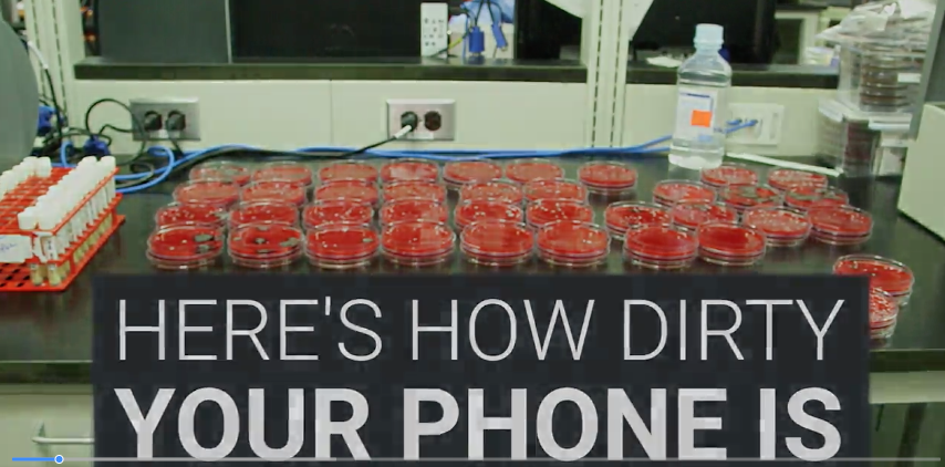 Germs, bacteria, and diseases living on your phone