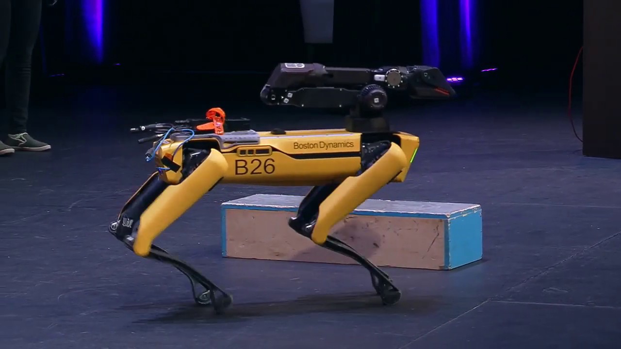 Marc Raibert shows off a close-to-production Spot Mini